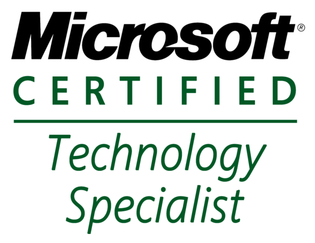 Microsoft Certified Technology Specialist (MCTS) Badge